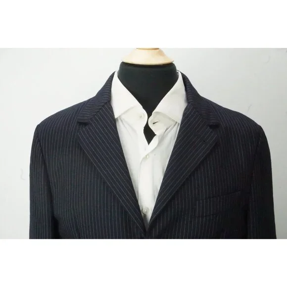 Aspesi Navy Pinstriped Thermore Insulated Sport Coat Jacket Sz M BRAND NEW